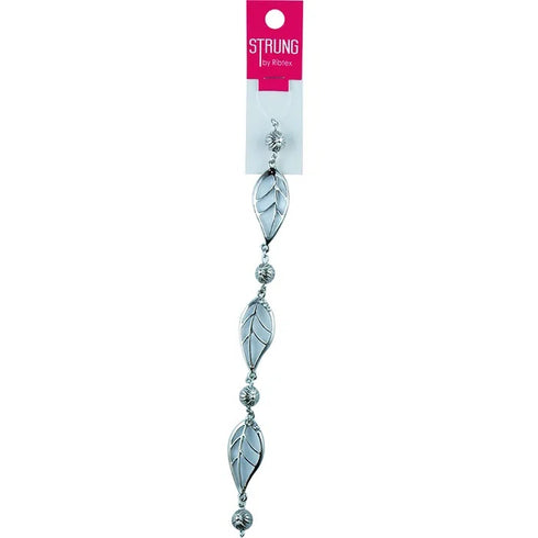 Open Leaf Feature & Ridge Ball Strung Beads (available in 2 colours)